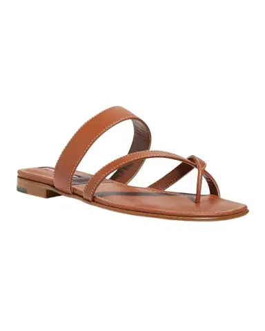 Manolo Blahnik Susa Flat Leather Sandals | Thumbnail 1
