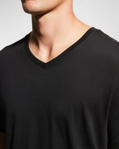 Vince Short-Sleeve V-Neck Jersey T-Shirt, Gray | Thumbnail 5 Vince Short-Sleeve V-Neck Jersey T-Shirt, Gray | Thumbnail 5
