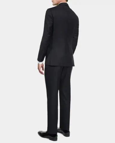 Isaia Satin Peak-Lapel One-Button Wool Tuxedo | Thumbnail 2 Isaia Satin Peak-Lapel One-Button Wool Tuxedo | Thumbnail 2