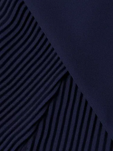 Milly Women's Liv Pleated Belted Minidress - Navy - Size 12 | Thumbnail 6 Milly Women's Liv Pleated Belted Minidress - Navy - Size 12 | Thumbnail 6