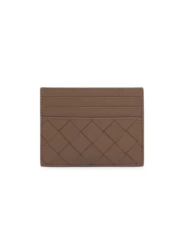 Bottega Veneta Women's Intrecciato Leather Card Case - Pinecone