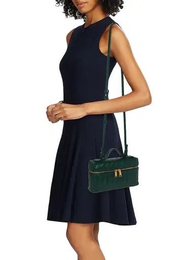 Bottega Veneta Women's Bang Bang Intrecciato Leather Crossbody Vanity Case Bag - Emerald Green Gold | Thumbnail 2 Bottega Veneta Women's Bang Bang Intrecciato Leather Crossbody Vanity Case Bag - Emerald Green Gold | Thumbnail 2