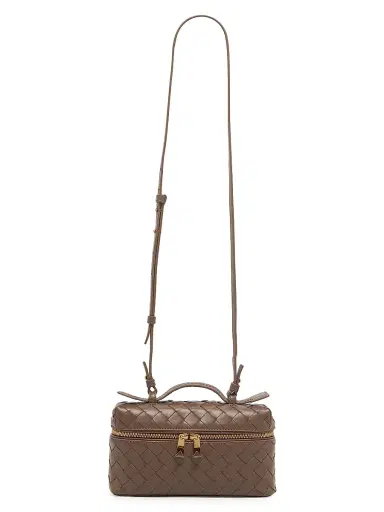 Bottega Veneta Women's Bang Bang Intrecciato Leather Crossbody Vanity Case Bag | Thumbnail 5