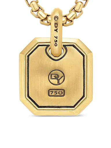 David Yurman Men's Octagonal Amulet in 18K Yellow Gold - Red Tigers Eye | Thumbnail 7 David Yurman Men's Octagonal Amulet in 18K Yellow Gold - Red Tigers Eye | Thumbnail 7