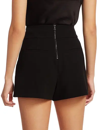 ALICE + OLIVIA Women's Donald High-Rise Shorts - Black | Thumbnail 5