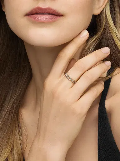 David Yurman Women's Stax Chain Link Ring in 18K Yellow Gold - Gold | Thumbnail 7 David Yurman Women's Stax Chain Link Ring in 18K Yellow Gold - Gold | Thumbnail 7