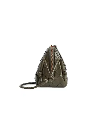 Bottega Veneta Women's Intrecciato Nappa Leather Pouch - Cypress Gold | Thumbnail 5 Bottega Veneta Women's Intrecciato Nappa Leather Pouch - Cypress Gold | Thumbnail 5
