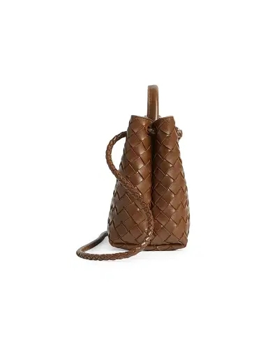 Bottega Veneta Women's Andiamo Small Intrecciato Leather Top-Handle Bag - Nocciola Brass | Thumbnail 6