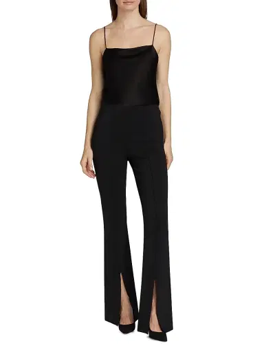 ALICE + OLIVIA Women's Emiko Super Skinny Flare Pants - Black | Thumbnail 2