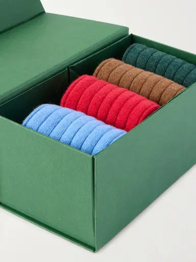 Comme Si The Cashmere Set Of Four Ribbed Cashmere-blend Socks | Thumbnail 3