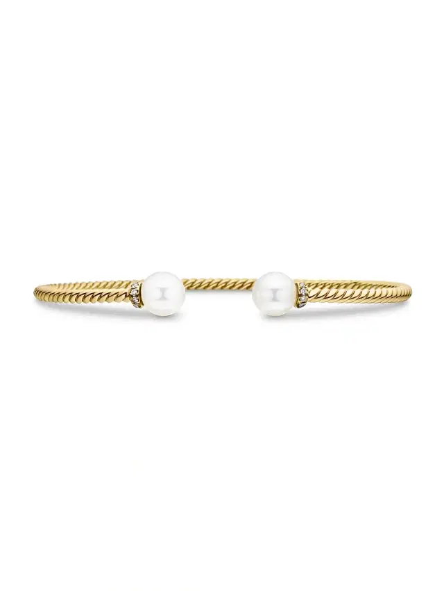 Women's Petite Solari Pearl Bracelet in 18K Yellow Gold - Yellow Gold