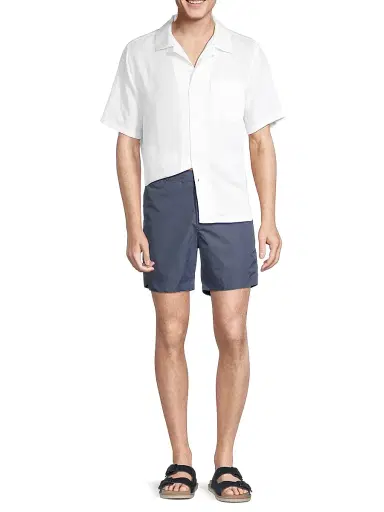 Onia Men's Linen-Blend Camp Shirt | Thumbnail 2