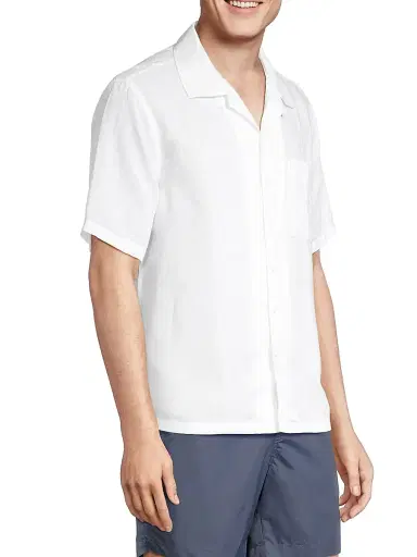 Onia Men's Linen-Blend Camp Shirt | Thumbnail 4