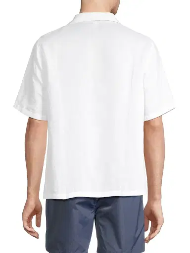 Onia Men's Linen-Blend Camp Shirt | Thumbnail 5