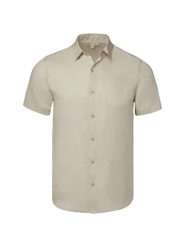 Onia Men's Jack Air Linen Short-Sleeve Shirt - Stone
