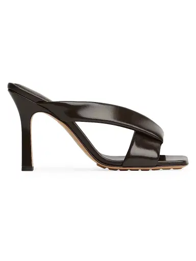 Bottega Veneta Women's 90MM Interwoven Leather Mules - Fondant - Size 11.5 | Thumbnail 1 Bottega Veneta Women's 90MM Interwoven Leather Mules - Fondant - Size 11.5 | Thumbnail 1