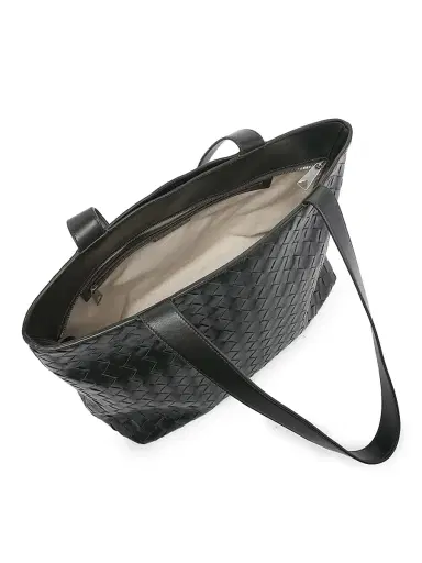 Bottega Veneta Men's Intrecciato Zipped Tote Bag - Dark Green Silver | Thumbnail 3