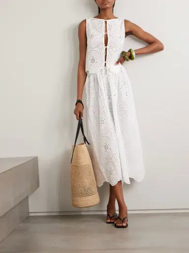 Matteau Scalloped Broderie Anglaise Cotton Top | Thumbnail 2