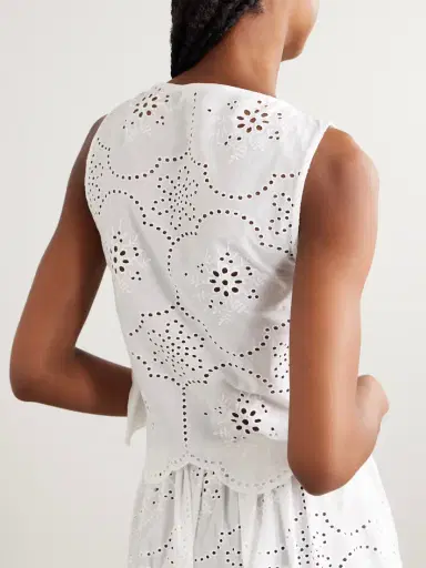 Matteau Scalloped Broderie Anglaise Cotton Top | Thumbnail 3