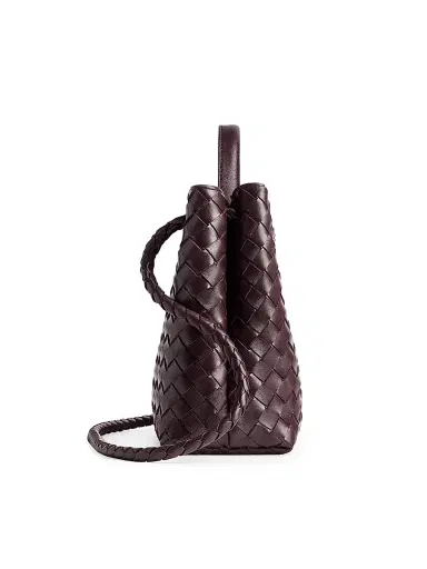 Bottega Veneta Women's Andiamo Medium Intrecciato Leather Top-Handle Bag - Dark Barolo | Thumbnail 6