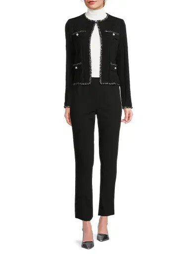 Misook Women's Nia Stretch Slim-Fit Pants - Black - Size XL | Thumbnail 2
