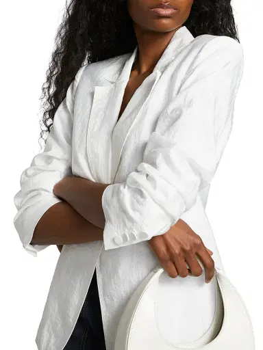 Cinq à Sept Women's Khloe Crinkled Blazer - White - Size 16 | Thumbnail 6 Cinq à Sept Women's Khloe Crinkled Blazer - White - Size 16 | Thumbnail 6