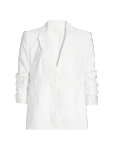 Cinq à Sept Women's Khloe Crinkled Blazer - White - Size 16 | Thumbnail 1 Cinq à Sept Women's Khloe Crinkled Blazer - White - Size 16 | Thumbnail 1