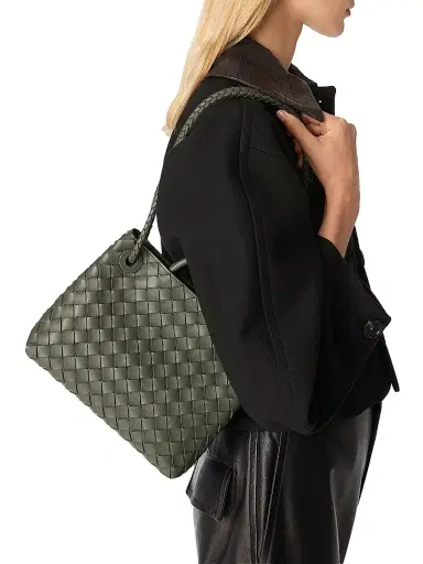 Bottega Veneta Women's Andiamo Intrecciato Leather Top-Handle Bag - Pickle | Thumbnail 4