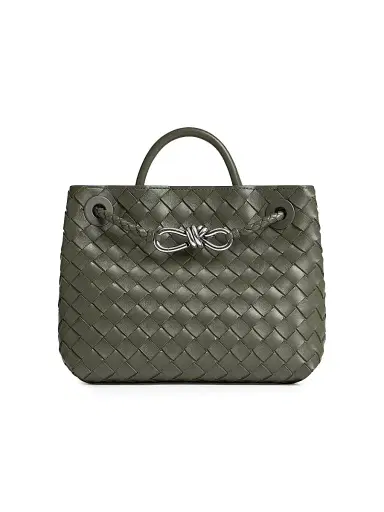 Bottega Veneta Women's Andiamo Intrecciato Leather Top-Handle Bag - Pickle | Thumbnail 1