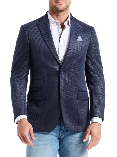 Robert Graham Men's Colden Houndstooth Sportcoat - Navy - Size 52 | Thumbnail 1 Robert Graham Men's Colden Houndstooth Sportcoat - Navy - Size 52 | Thumbnail 1
