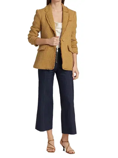 Cinq à Sept Women's Khloe Boucle Blazer - Sahara - Size 2 | Thumbnail 2