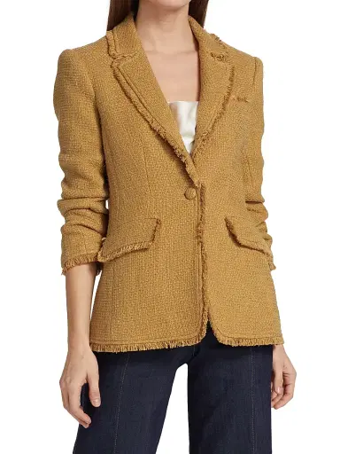 Cinq à Sept Women's Khloe Boucle Blazer - Sahara - Size 2 | Thumbnail 3