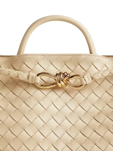 Bottega Veneta Women's Andiamo Medium Intrecciato Leather Top-Handle Bag - Tufo Muse Brass | Thumbnail 7 Bottega Veneta Women's Andiamo Medium Intrecciato Leather Top-Handle Bag - Tufo Muse Brass | Thumbnail 7