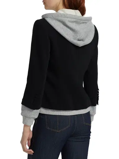 Cinq à Sept Women's Le Petit Khloe Zip-UpBlazer - Black Heather Grey - Size 14 | Thumbnail 5 Cinq à Sept Women's Le Petit Khloe Zip-UpBlazer - Black Heather Grey - Size 14 | Thumbnail 5