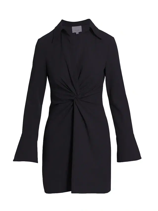 Cinq à Sept Women's McKenna Knot-Front Shirtdress - Black