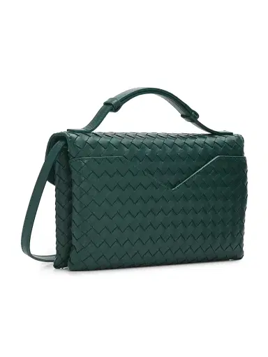 Bottega Veneta Women's Knot Lock Intrecciato Leather Top Handle Bag | Thumbnail 3 Bottega Veneta Women's Knot Lock Intrecciato Leather Top Handle Bag | Thumbnail 3