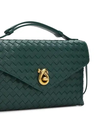 Bottega Veneta Women's Knot Lock Intrecciato Leather Top Handle Bag | Thumbnail 5 Bottega Veneta Women's Knot Lock Intrecciato Leather Top Handle Bag | Thumbnail 5