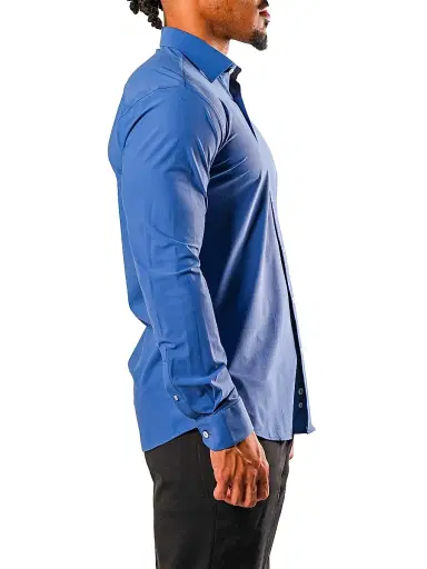 Maceoo Men's Fibonacci Stretch Euro Shirt - Blue | Thumbnail 5 Maceoo Men's Fibonacci Stretch Euro Shirt - Blue | Thumbnail 5