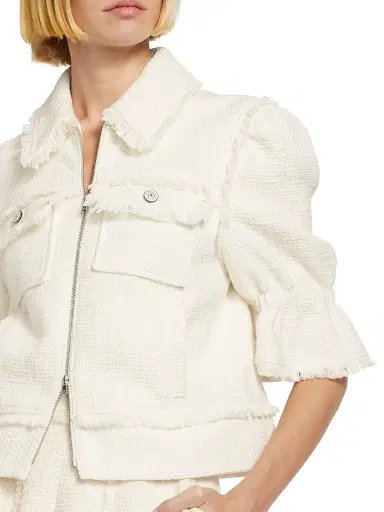Cinq à Sept Women's Holly Short-Sleeve Boucle Jacket | Thumbnail 6 Cinq à Sept Women's Holly Short-Sleeve Boucle Jacket | Thumbnail 6