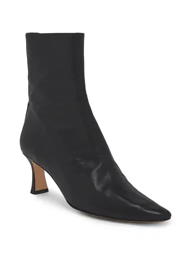 Bottega Veneta Women's Vela 60MM Leather Ankle Boots - Black | Thumbnail 2
