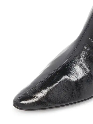 Bottega Veneta Women's Vela 60MM Leather Ankle Boots - Black | Thumbnail 5