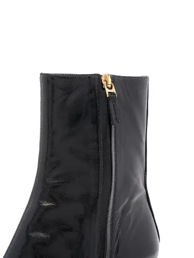 Bottega Veneta Women's Vela 60MM Leather Ankle Boots - Black | Thumbnail 6