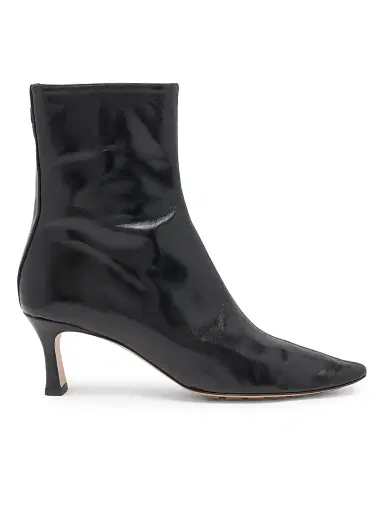 Bottega Veneta Women's Vela 60MM Leather Ankle Boots - Black | Thumbnail 1