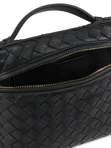 Bottega Veneta Women's Small Intrecciato Leather Vanity Case - Black Brass | Thumbnail 5