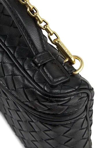 Bottega Veneta Women's Small Intrecciato Leather Vanity Case - Black Brass | Thumbnail 6