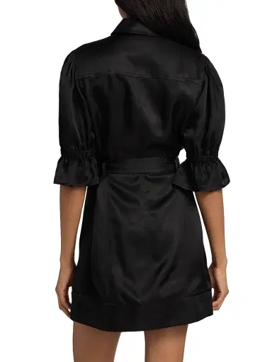 Cinq à Sept Women's Holly Satin Puff-Sleeve Minidress | Thumbnail 5 Cinq à Sept Women's Holly Satin Puff-Sleeve Minidress | Thumbnail 5