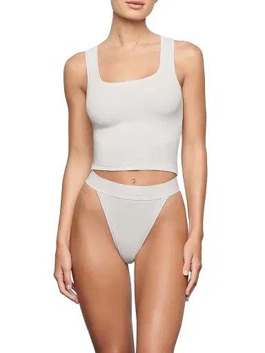 Skims Women's Cotton Rib Tank - Light Heather Grey - Size XXXXL | Thumbnail 2 Skims Women's Cotton Rib Tank - Light Heather Grey - Size XXXXL | Thumbnail 2