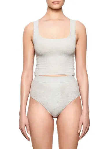 Skims Women's Cotton Rib Tank - Light Heather Grey - Size XXXXL | Thumbnail 3 Skims Women's Cotton Rib Tank - Light Heather Grey - Size XXXXL | Thumbnail 3