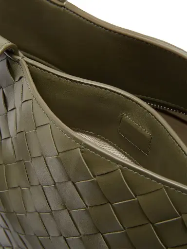 Bottega Veneta Men's Intrecciato Zipped Tote Bag - Crocodile Silver | Thumbnail 5
