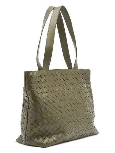 Bottega Veneta Men's Intrecciato Zipped Tote Bag - Crocodile Silver | Thumbnail 6